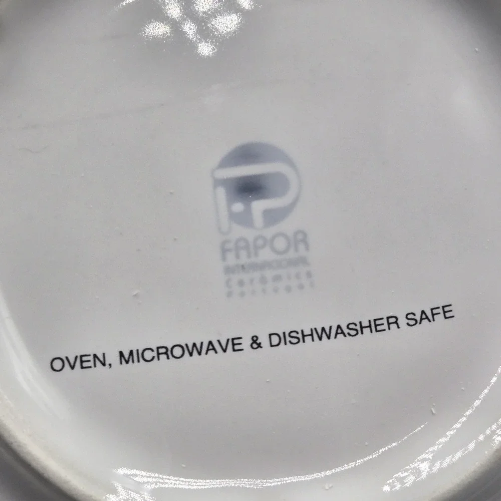 Fapor Portugal Pizza Dish + Four Seasons‎ Recipe Oven Microwave Dishwasher VTG